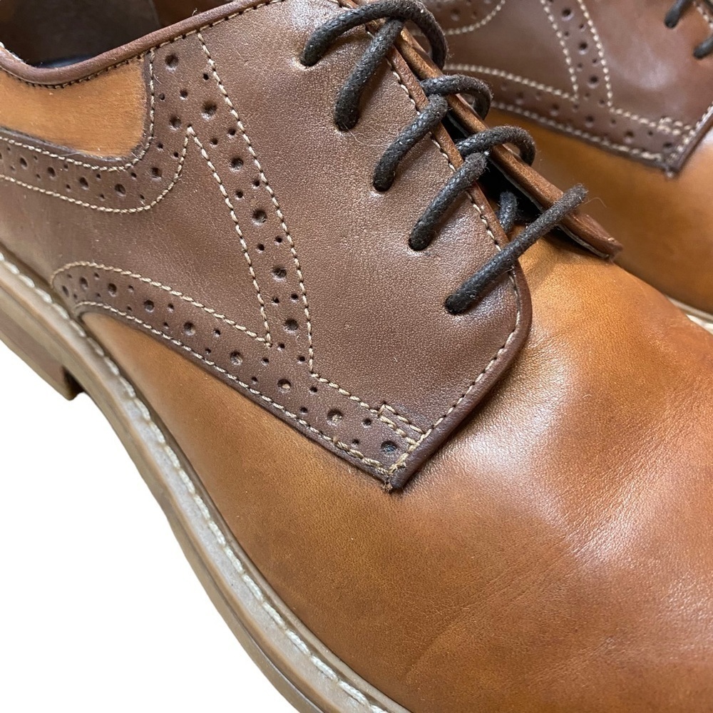 𝅺ecco Saddle shoe with Brogue detail Brown Danish Design - Picture 7 of 13